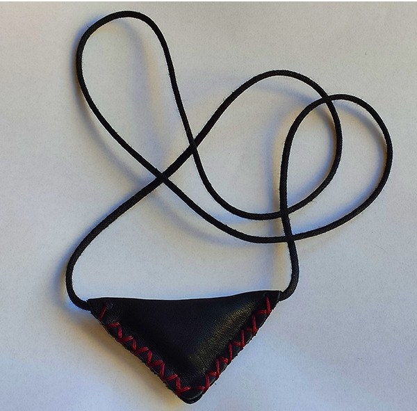 Triangle Leather Loose -Black - 1
